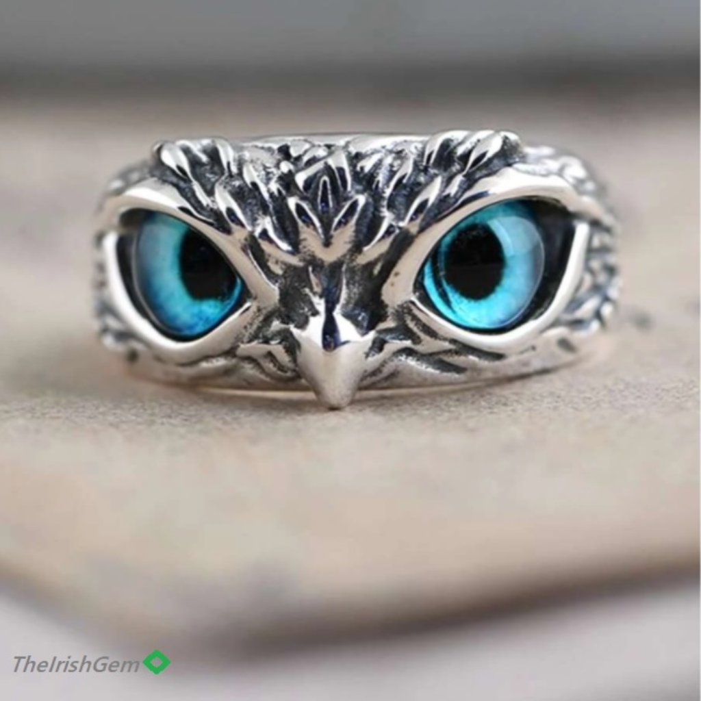 Silver Adjustable Owl Ring
